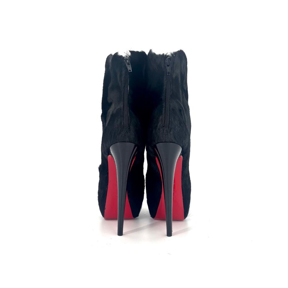 Christian Louboutin A/W 2011 Puck Booty Springbok Fur Platform Ankle Boots 36 - Picture 5 of 11